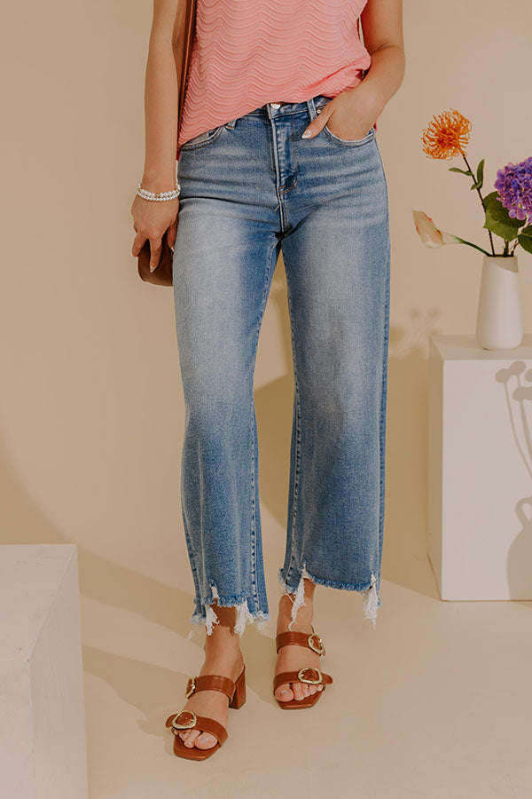 RISEN Isabelle High Waist Crop Wide Leg Jean