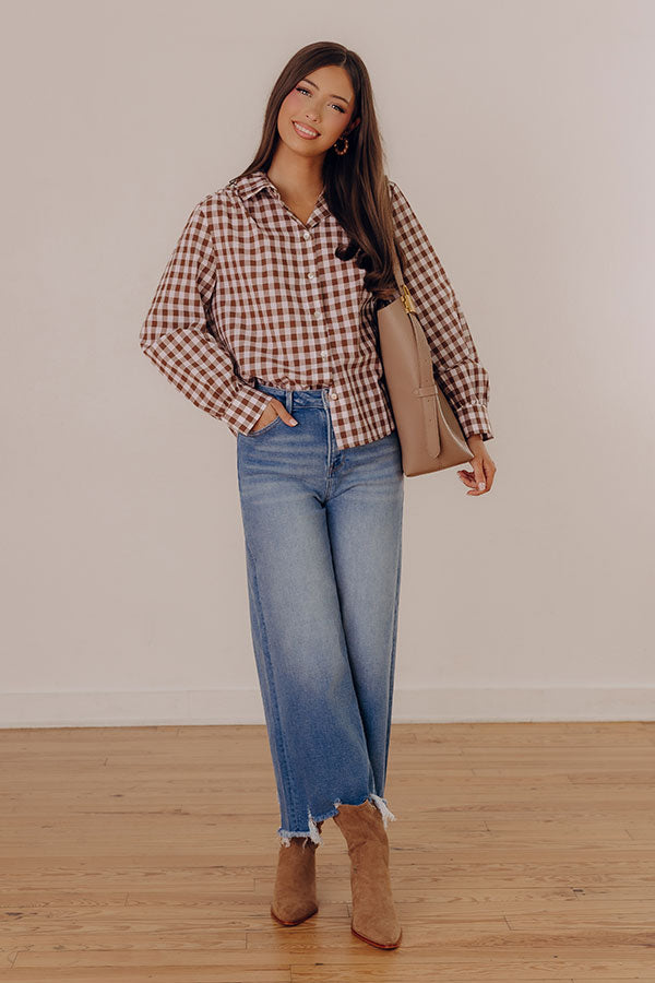 RISEN Isabelle High Waist Crop Wide Leg Jean Image - 2