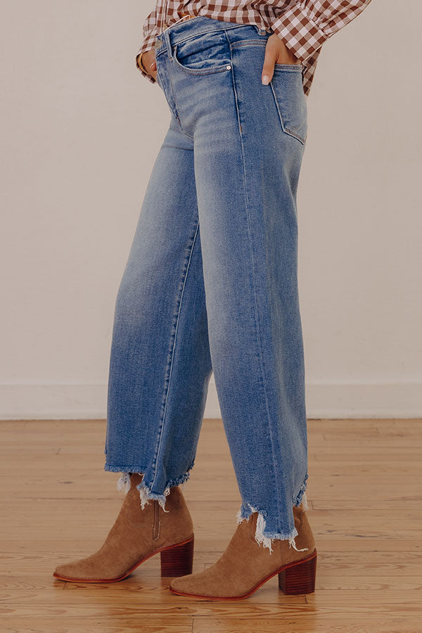 RISEN Isabelle High Waist Crop Wide Leg Jean Image - 3