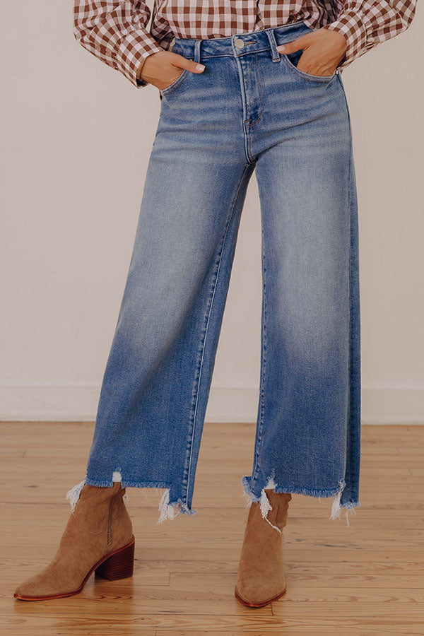 RISEN Isabelle High Waist Crop Wide Leg Jean Image - 1