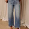 RISEN Isabelle High Waist Crop Wide Leg Jean Image - 1
