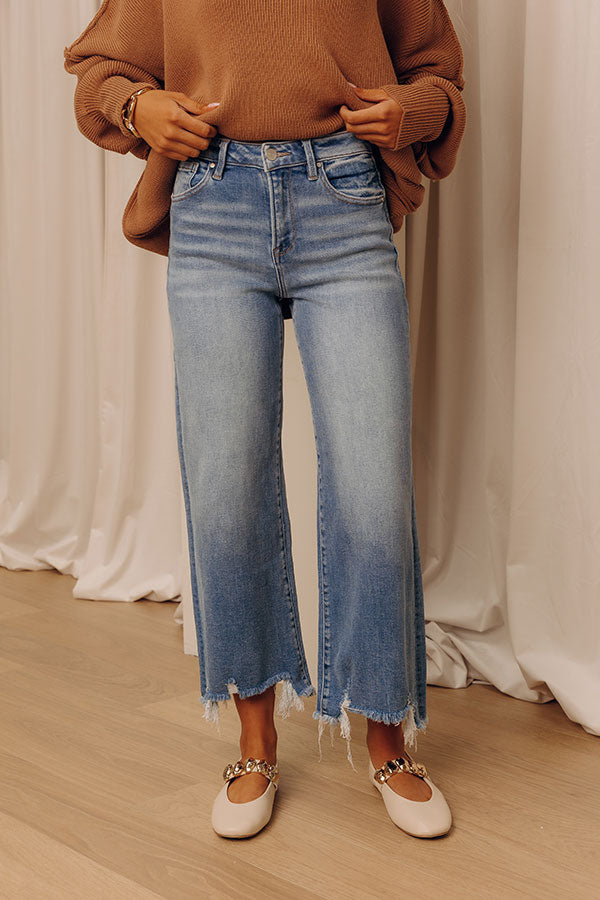 RISEN Isabelle High Waist Crop Wide Leg Jean