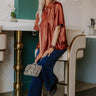 Sip And Shine Button Up Top in Cinnamon Image - 1