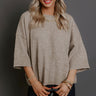 Daydream Knit Sweater Top in Mocha Image - 1