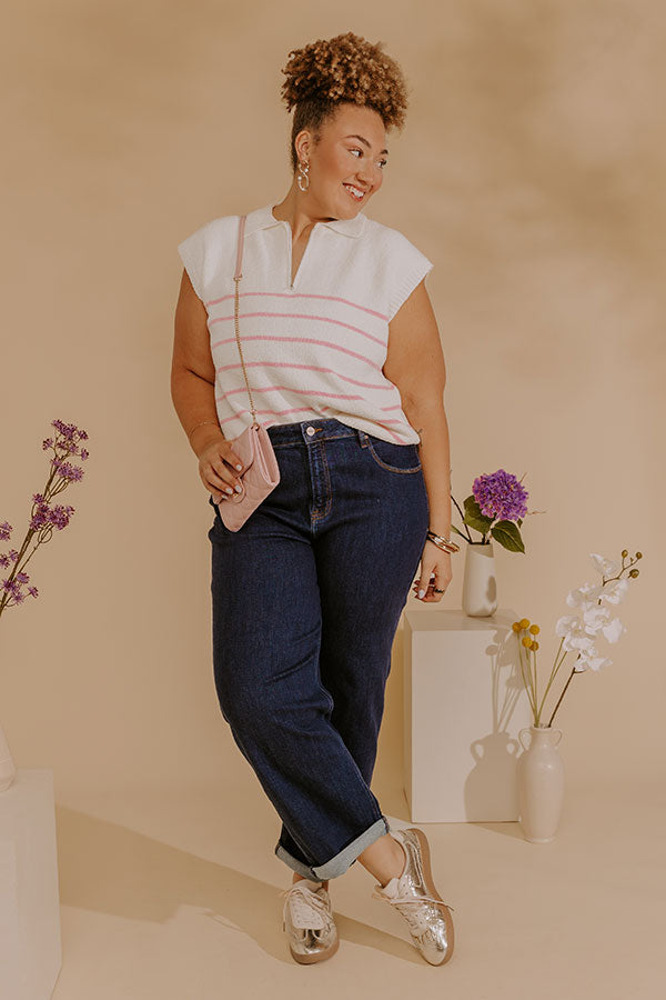 RISEN Margaret Midrise Slouchy Cropped Jean Curves