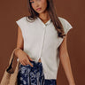 Bound In Style Knit Top in Light Grey Image - 1