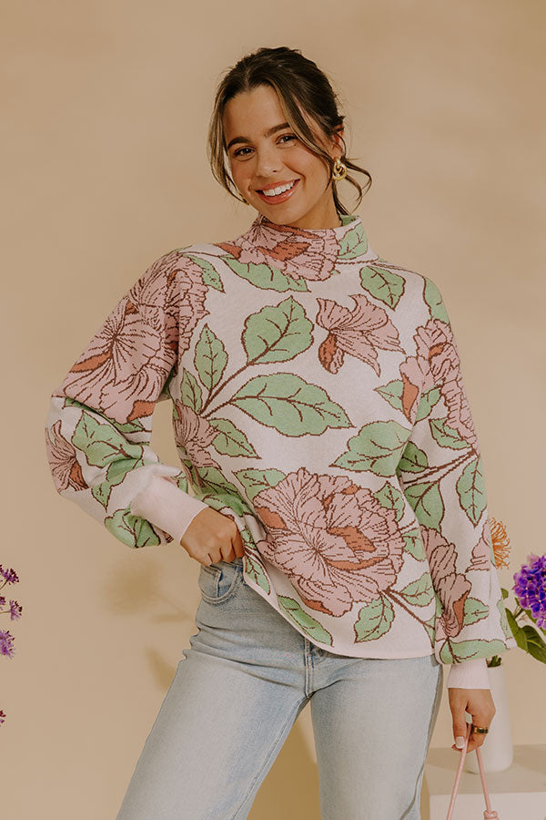 Metro Bloom Floral Knit Sweater Top – Impressions Online Boutique