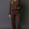Elite Comfort High Waist Scuba Straight Leg Pants in Chestnut Image - 1