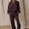 Elite Comfort High Waist Scuba Straight Leg Pants in Chestnut Image - 1