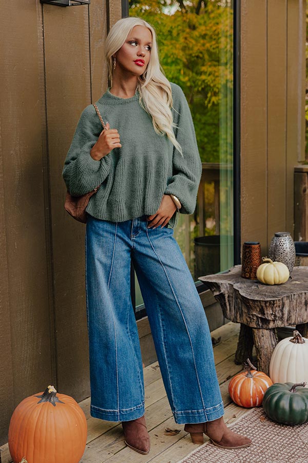 Cozy Moments Eyelash Knit Sweater in Sage Image - 1