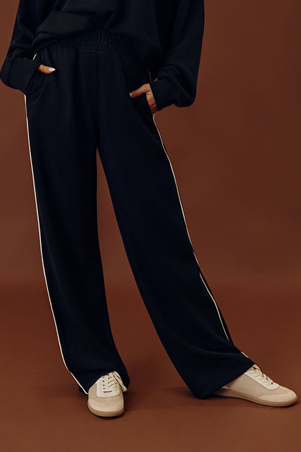 Elite Comfort High Waist Scuba Straight Leg Pants in Black Image - 2