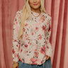Soft Focus Floral Sweater Top Image - 1