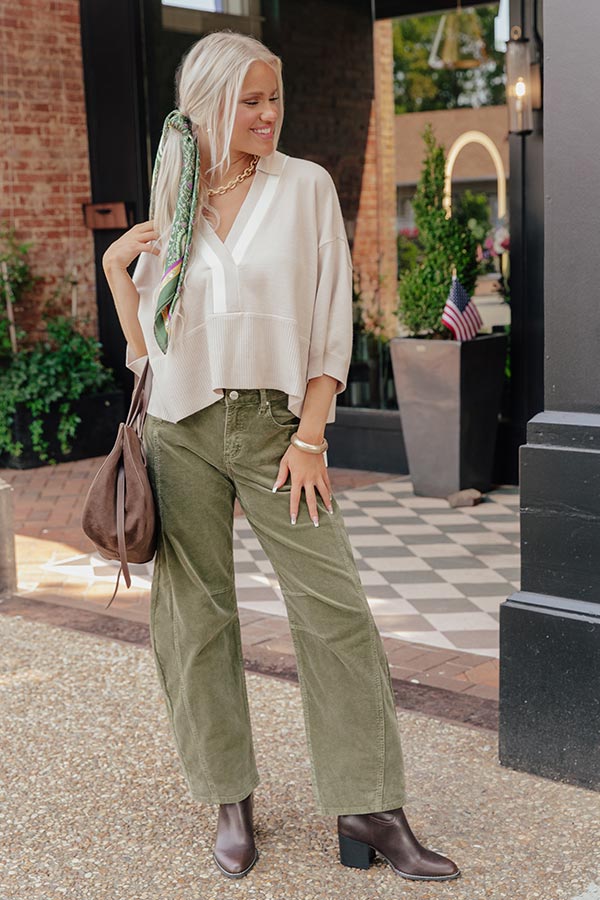 Effortless Ease Knit Top in Oatmeal Image - 2