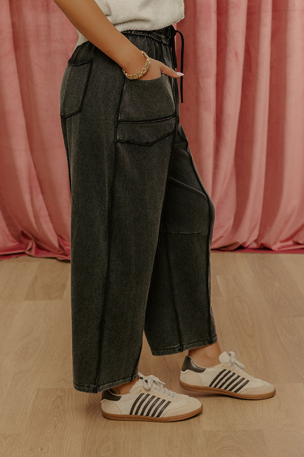 The Callie High Waist Vintage Wash Barrel Leg Pants in Vintage Black M / Vintage Black The Callie High Waist Vintage Wash Barrel Leg Pants in Vintage Black M / Vintage Black