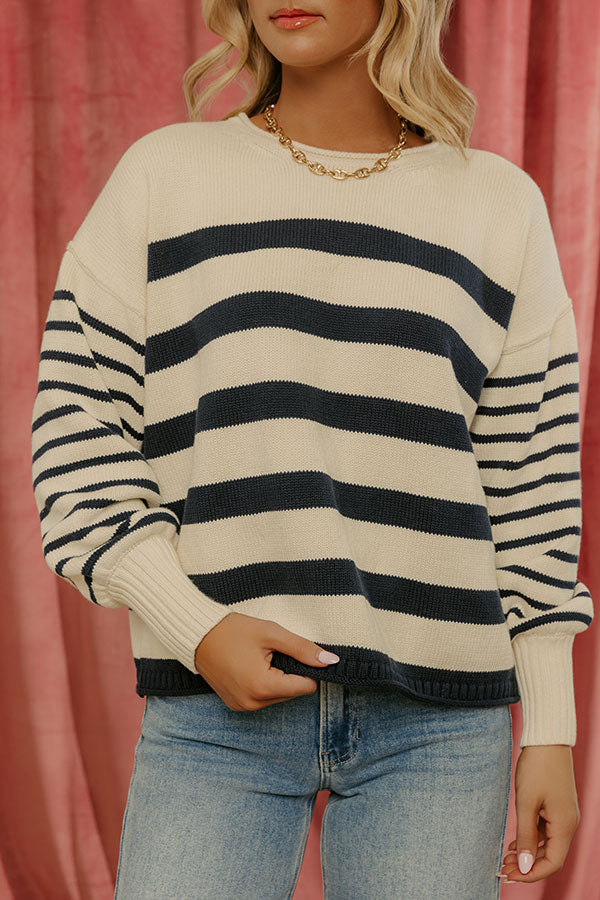 Yacht Club Cutie Stripe Knit Sweater