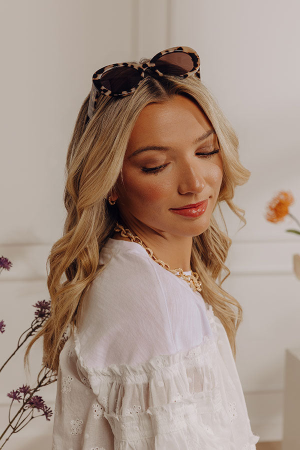 FREYRS Aria Oval Sunglasses in Milky Tortoiseshell