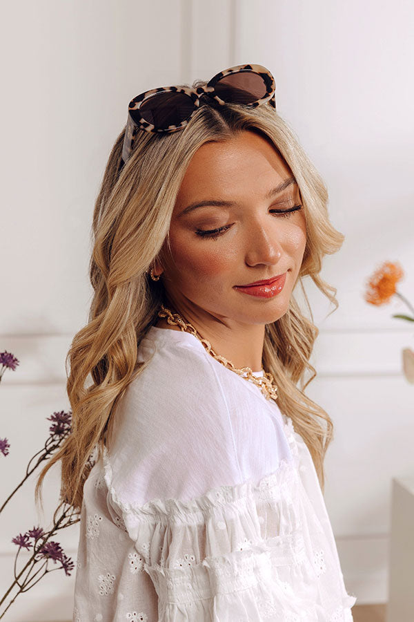 FREYRS Aria Oval Sunglasses in Milky Tortoiseshell