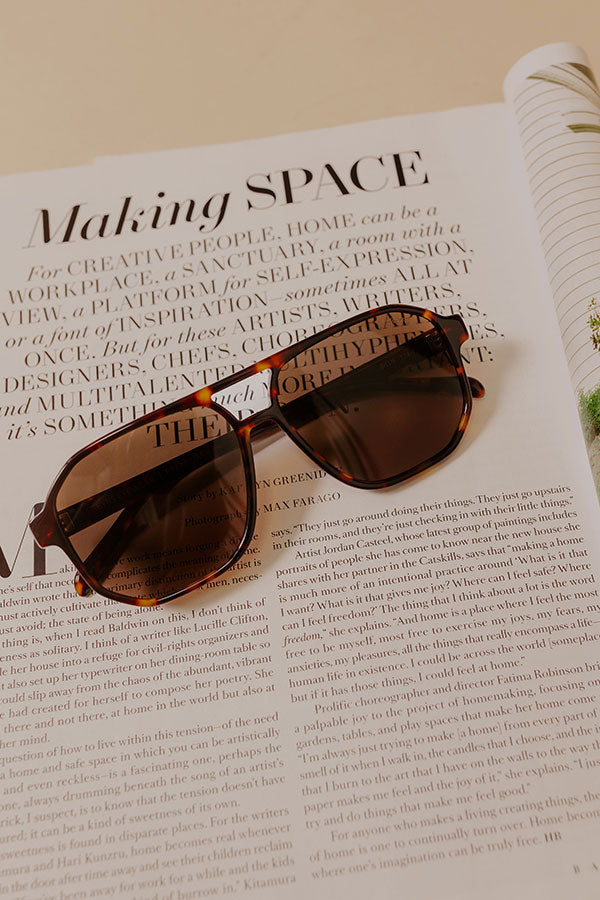 FREYRS Billie Aviator Sunglasses in Dark Tortoiseshell