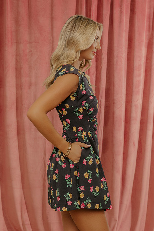 ruched mini dress floral Floral Off-Shoulder Ruched Mini Dress