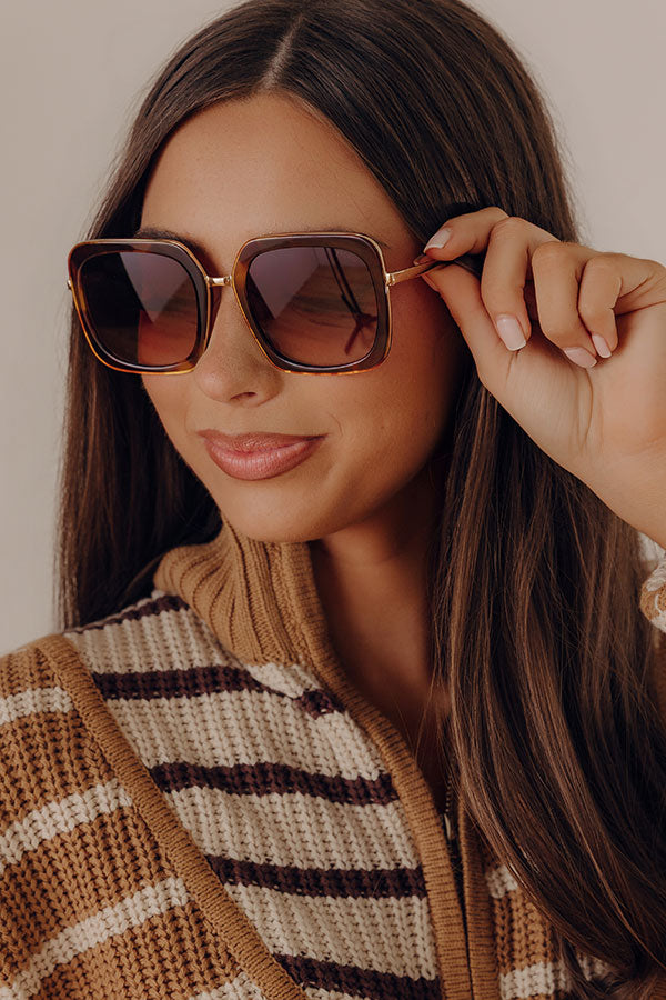 FREYRS Lea Round Sunglasses in Brown Image - 1