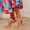 The Julia Raffia Woven Block Heel Image - 1