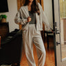 Cloud Nine High Waist Pearl Embellished Jogger Pants Image - 1