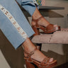 The Scarlett Faux Leather Heel in Brown Image - 1