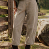 The London High Waist Checkered Barrel Leg Pants Image - 1