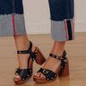 The Scarlett Faux Leather Heel in Black Image - 1