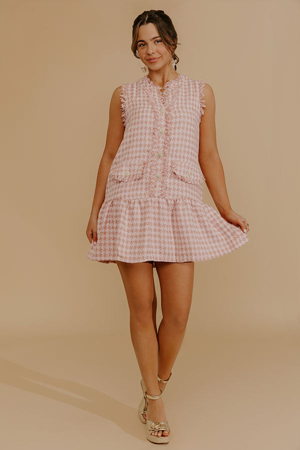 Grace and Poise Tweed Knit Mini Dress M / pink Grace and Poise Tweed Knit Mini Dress M / pink