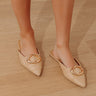 The Nova Raffia Woven Flats Image - 1