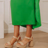 The Macey Raffia Woven Block Heel Image - 1