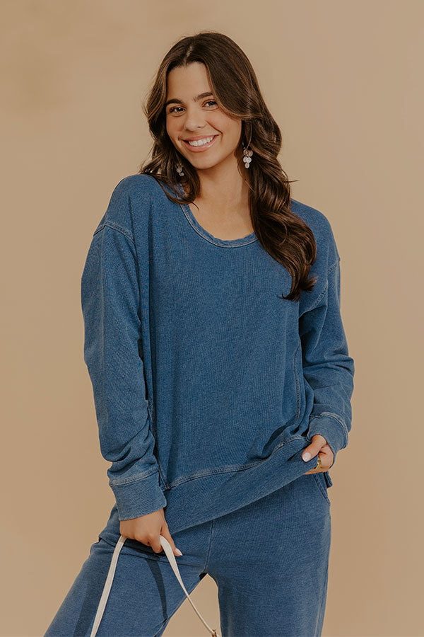 Weekend Breeze Terry Knit Sweatshirt