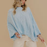 Spring Whisper Oversized Cable Knit Sweater in Sky Blue Image - 1