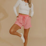 Casual Moment High Waist Waffle Knit Stripe Shorts Image - 1