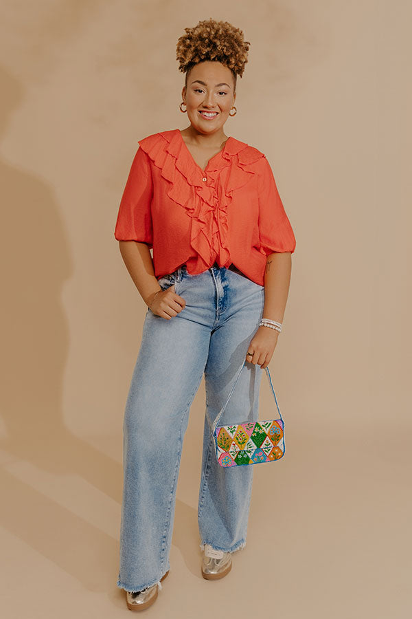 RISEN Hallie Midrise Wide Leg Jean Curves