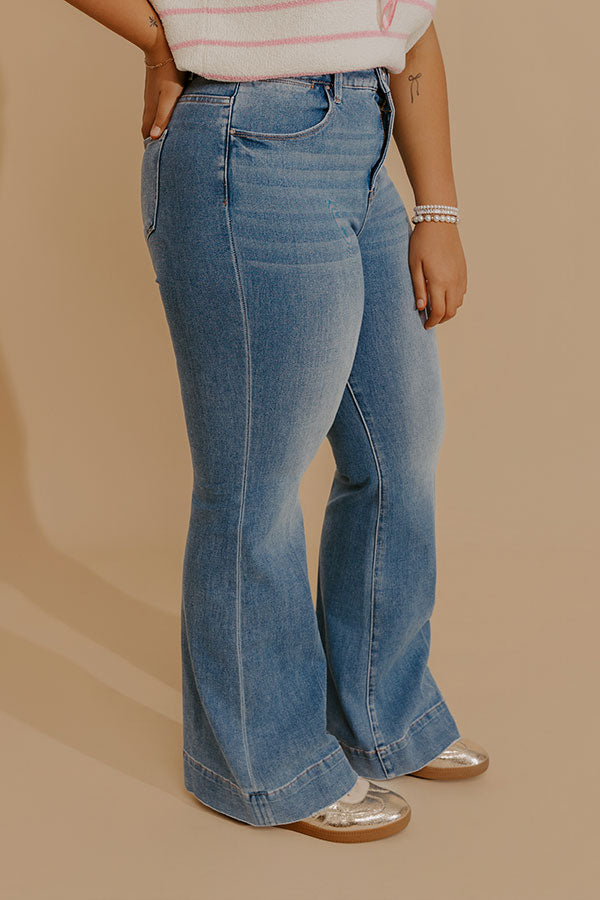 RISEN Millie Midrise Flare Jeans Curves Image - 3
