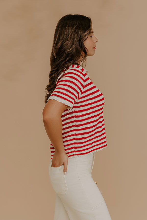 Dockside Brunch Knit Stripe Top Image - 3