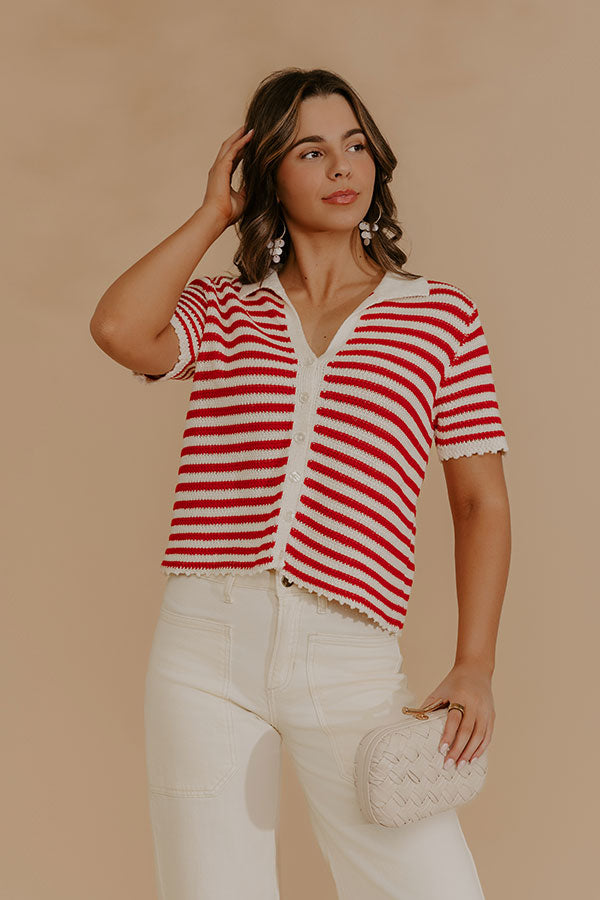 Dockside Brunch Knit Stripe Top Image - 1
