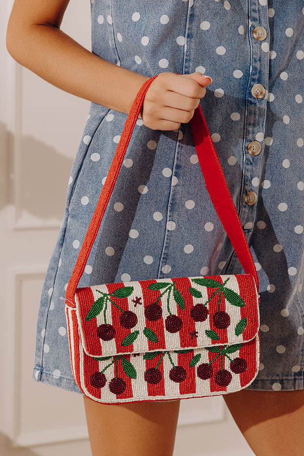 Cherry On Top Beaded Purse Image - 1