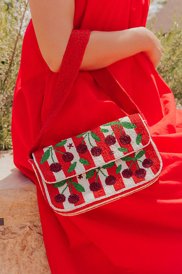 Cherry On Top Beaded Purse