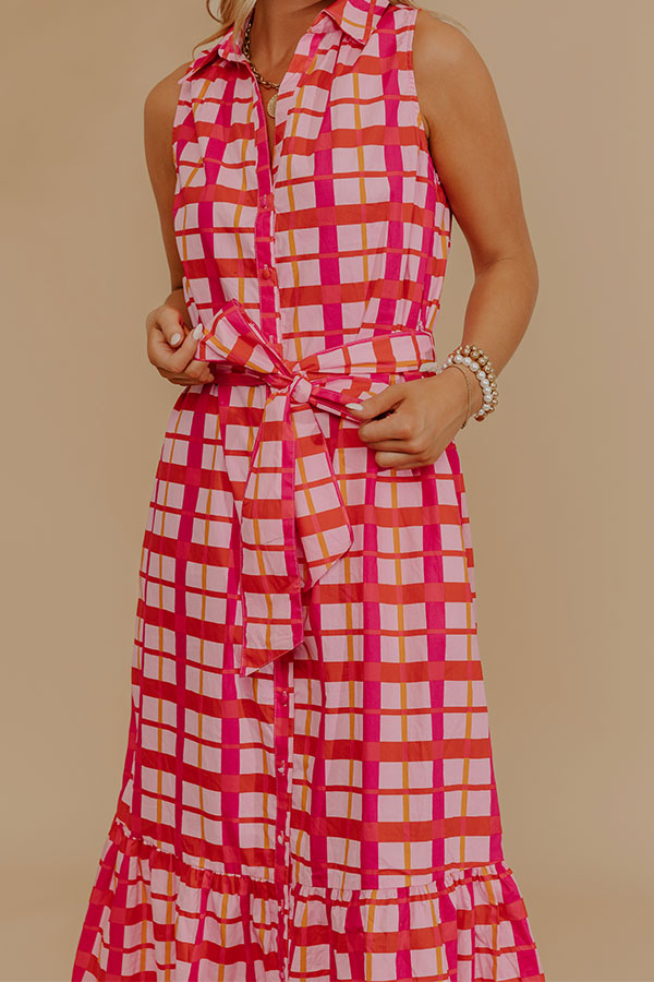 Boardwalk Stroll Plaid Maxi Dress in Hot Pink Impressions Online Boutique Boardwalk Stroll Plaid Maxi Dress in Hot Pink Impressions Online Boutique