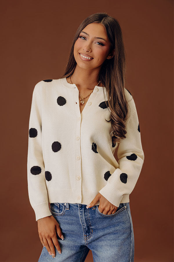 Spotted in Style Knit Cardigan Image - 2
