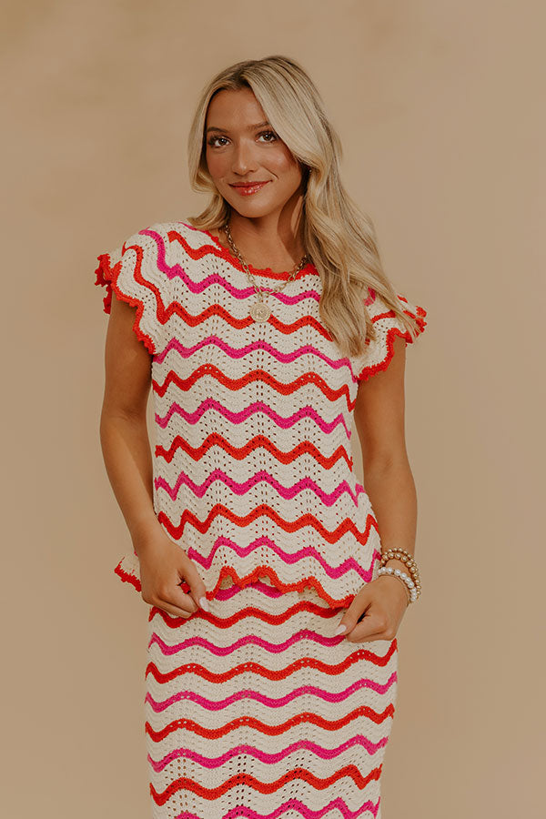 Getaway Chic Pointelle Knit Top