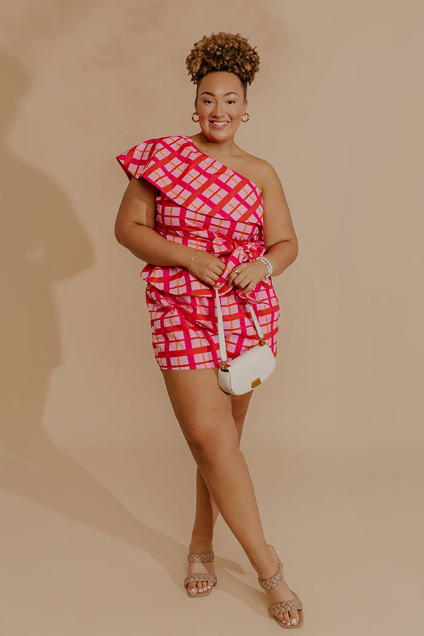 Pretty Chic High Waist Plaid Shorts Curves