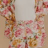 Paris En Fleurs High Waist Floral Linen Blend Shorts Image - 1