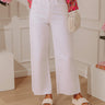 JUST USA Natalia High Waist Wide Leg Jean in Optic White Image - 1