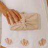The Serenity Raffia Woven Hard Shell Clutch Image - 1