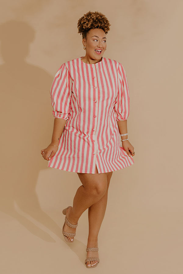 Pretty Little Stripes Mini Dress Curves Image - 1