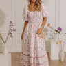 Petal Party Floral Poplin Midi Dress in Pink Image - 1